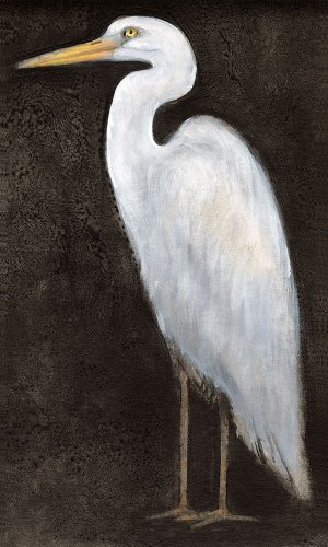 White Heron Portrait II by Tim O'Toole Oil Painting