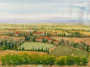 Wine Country View II Oil Painting by Tim O'Toole - Bestsellers