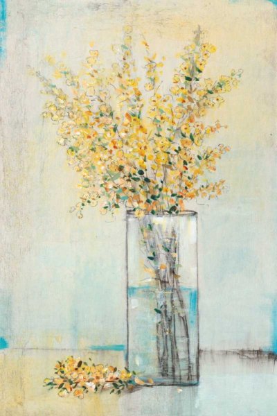 Yellow Spray in Vase I by Tim O'Toole - Hand-Painted Oil Painting Reproduction