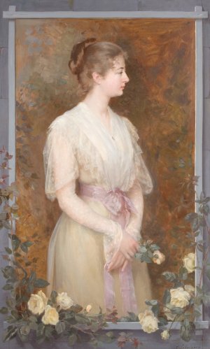 Cloitre by Timoleon Lobrichon Oil Painting