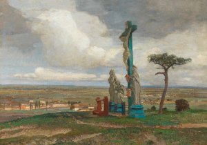 A Calvary group on the Hochberg near Perchtoldsdorf by Tina Blau Oil Painting