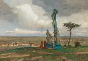 A Calvary group on the Hochberg near Perchtoldsdorf by Tina Blau Oil Painting