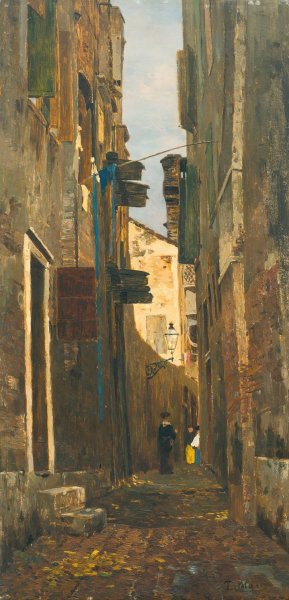 A Lane In Italy by Tina Blau Oil Painting