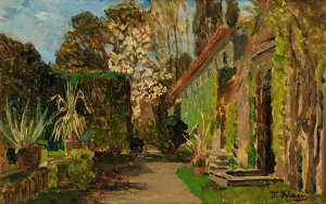 A Mediterranean Garden by Tina Blau Oil Painting