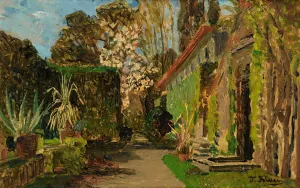 A Mediterranean Garden by Tina Blau Oil Painting