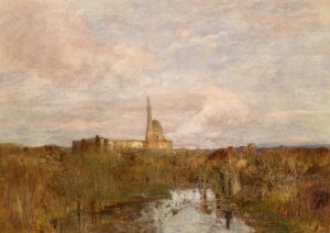 Agyptischer Palast Weltausstellung 1873 Wien Oil painting by Tina Blau