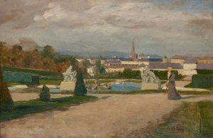 Aus dem Belvedere Oil painting by Tina Blau
