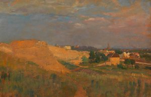 Blick auf Wien von der Turkenschanze by Tina Blau Oil Painting