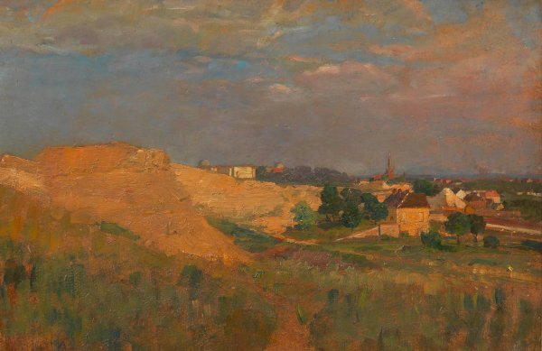 Blick auf Wien von der Turkenschanze  by Tina Blau - Hand-Painted Oil Painting Reproduction