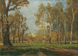 Im Prater bei der Rotunde by Tina Blau Oil Painting