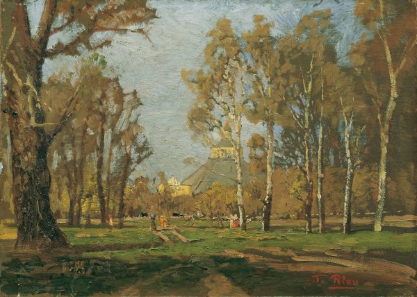 Im Prater bei der Rotunde  by Tina Blau - Hand-Painted Oil Painting Reproduction