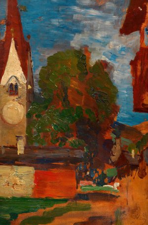 Kirche in Taufers by Tina Blau Oil Painting