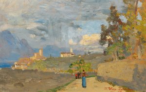 Malcesine by Tina Blau Oil Painting