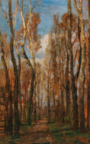 Prater Landscape by Tina Blau Oil Painting