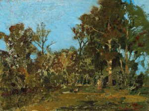 Prater Landscape by Tina Blau Oil Painting