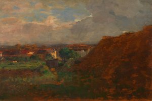 Sandgrube mit Blick auf Potzleinsdorf by Tina Blau Oil Painting