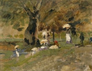 Sommertag im Prater by Tina Blau Oil Painting