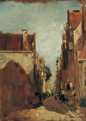 Strase in Amsterdam by Tina Blau Oil Painting