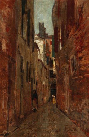 Street Scene in Venice by Tina Blau Oil Painting