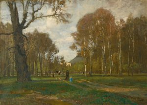 The Prater And Rotunda, Vienna by Tina Blau Oil Painting
