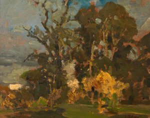 Waldwiese im Herbst by Tina Blau Oil Painting