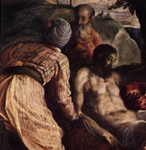 Christ Carried to the Tomb Detail Oil painting by Tintoretto