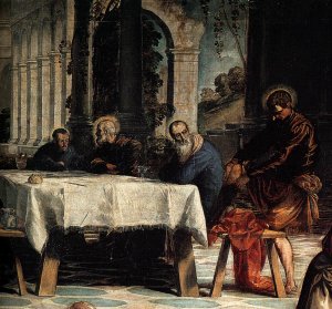 Christ Washing the Feet of His Disciples Detail