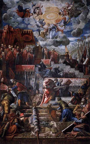 Doge Nicolo da Ponte Receiving a Laurel Crown from Venice