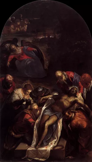 Entombment by Tintoretto - Oil Painting Reproduction