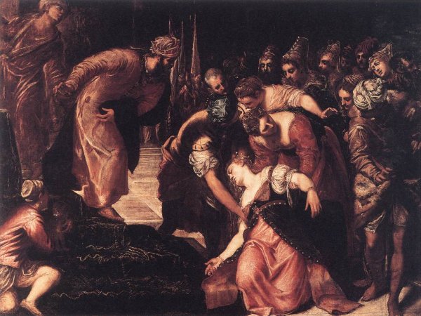 Main Product Photo of Esther Before Ahasuerus Painting by Tintoretto