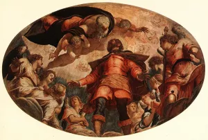 Glorification of St Roch by Tintoretto - Oil Painting Reproduction