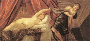 Joseph and Potiphar's Wife Oil painting by Tintoretto