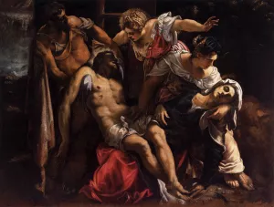 Lamentation over the Dead Christ Oil painting by Tintoretto