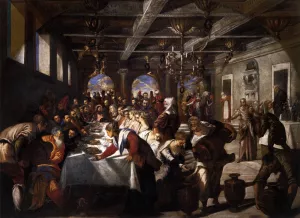 Marriage at Cana Oil painting by Tintoretto