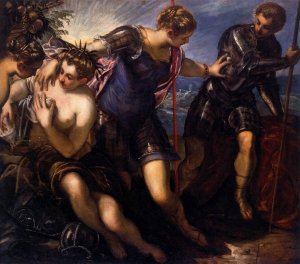 Minerva Sending Away Mars from Peace and Prosperity Oil painting by Tintoretto