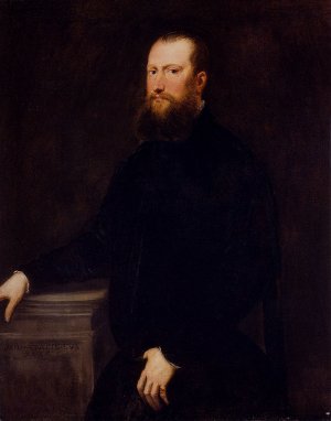 Portrait Of A Bearded Venetian Nobleman by Tintoretto Oil Painting