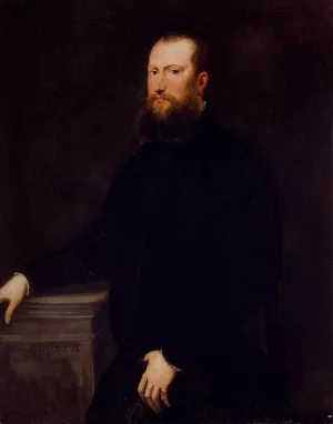 Portrait Of A Bearded Venetian Nobleman Oil painting by Tintoretto