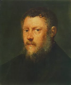 Portrait of a Man Fragment Oil painting by Tintoretto
