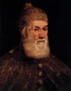 Portrait of Doge Girolamo Priuli by Tintoretto Oil Painting