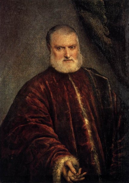 Portrait of Procurator Antonio Cappello by Tintoretto - Hand-Painted Oil Painting Reproduction
