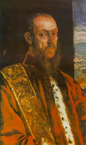 Portrait of Vincenzo Morosini by Tintoretto Oil Painting