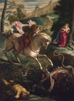 St George by Tintoretto - Oil Painting Reproduction