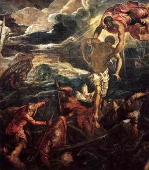St Mark Rescuing a Saracen from Shipwreck painting by Tintoretto