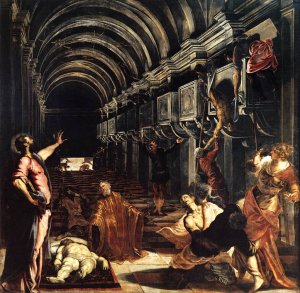 St Mark Working Many Miracles Oil painting by Tintoretto