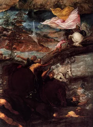 The Conversion of Saul Detail by Tintoretto Oil Painting