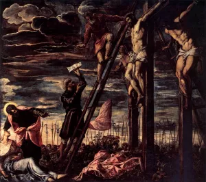 The Crucifixion of Christ by Tintoretto - Oil Painting Reproduction