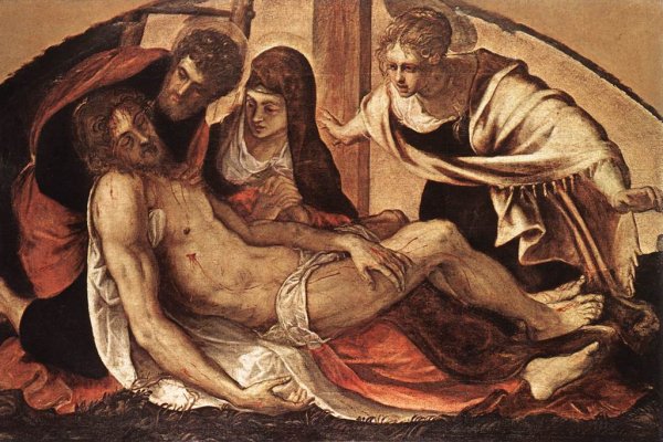The Deposition by Tintoretto - Hand-Painted Oil Painting Reproduction