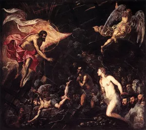 The Descent into Hell by Tintoretto Oil Painting