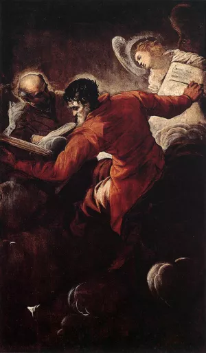 The Evangelists Luke and Matthew painting by Tintoretto