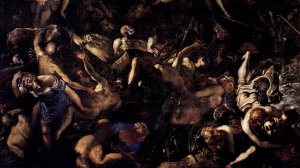 The Last Judgment Detail by Tintoretto Oil Painting